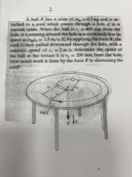 Solved A Ball B Has A Mass Of MB=0.5 Kg And Is Attached To A | Chegg.com