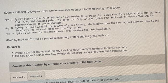 solved-sydney-retailing-buyer-and-troy-wholesalers-chegg