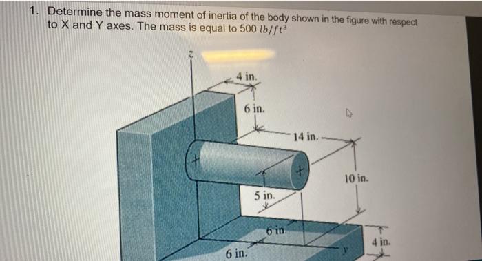 Solved 1. Determine the mass moment of inertia of the body | Chegg.com
