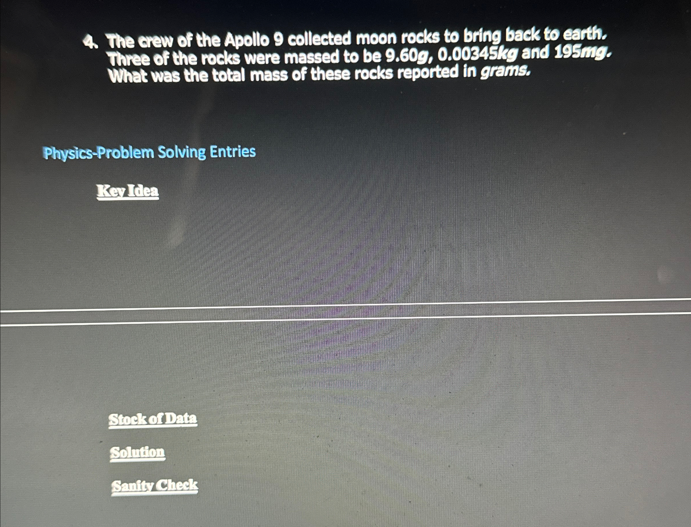 Solved The arew of the Apollo 9 ﻿collected moon rocks to | Chegg.com