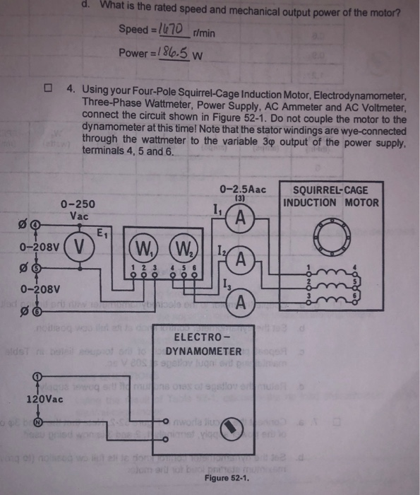 Solved d. What is the rated speed and mechanical output | Chegg.com