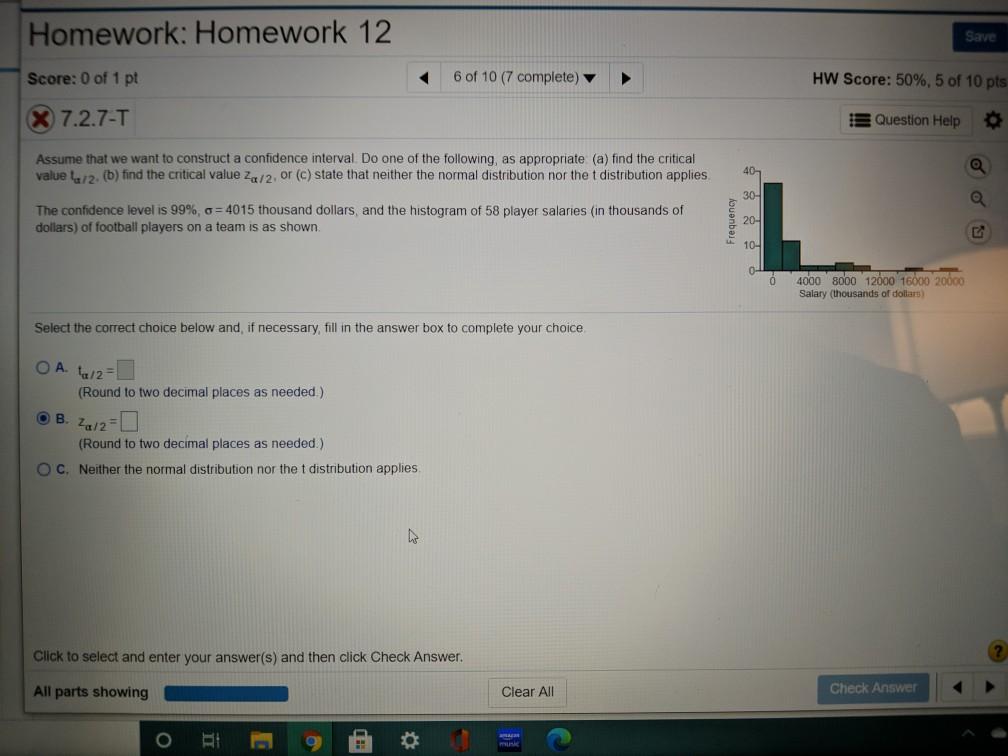 Solved Homework: Homework 12 Save Score: 0 of 1 pt 6 of 10 | Chegg.com