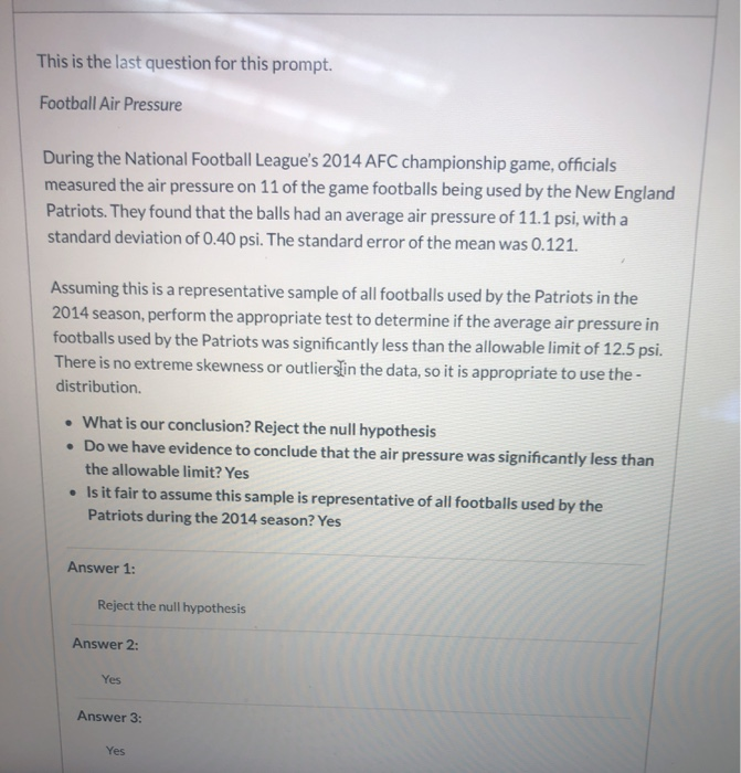 Solved This is the last question for this prompt. Football