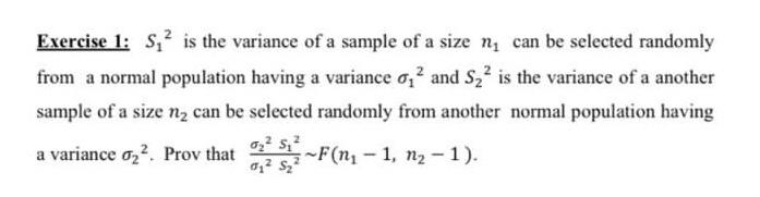 Solved Exercise 2: A random sample from a size n has been | Chegg.com