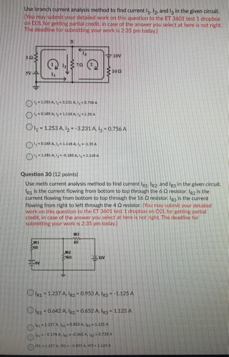 Solved Use branch current analysis method to find currently, | Chegg.com