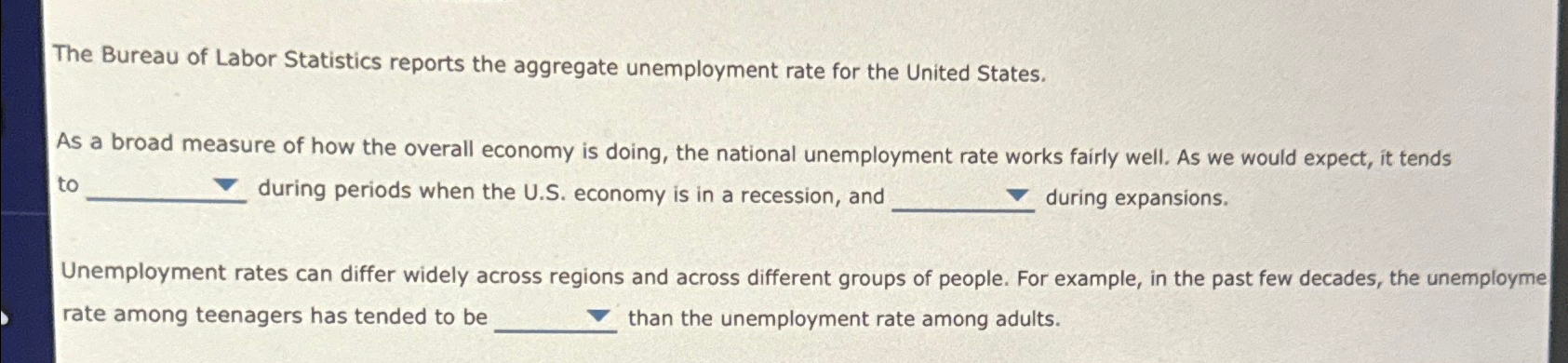 Solved The Bureau Of Labor Statistics Reports The Aggregate | Chegg.com