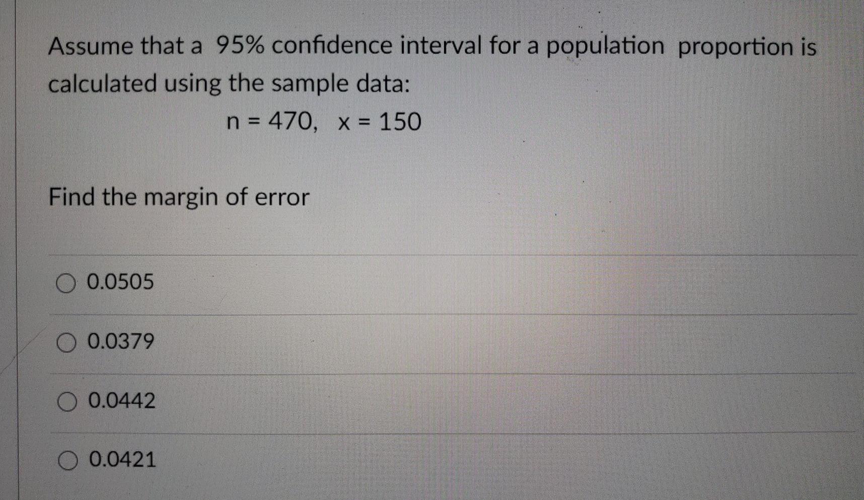 Confidence Interval for a Population Proportion