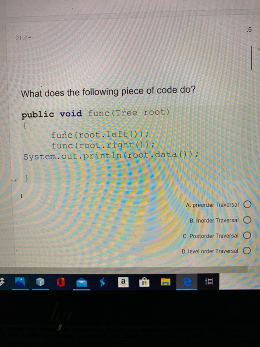 Solved Choose what does the following piece of code does: <a