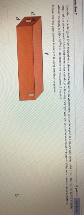 Solved uestion 7 16 points Save Answer Consider the | Chegg.com