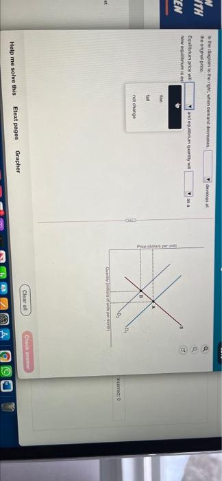 Solved In the diagram to the right when demand decreases, | Chegg.com