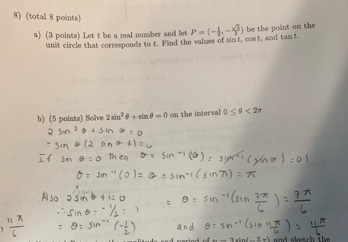 Solved 8) (total 8 points) a) (3 points) Let t be a real | Chegg.com