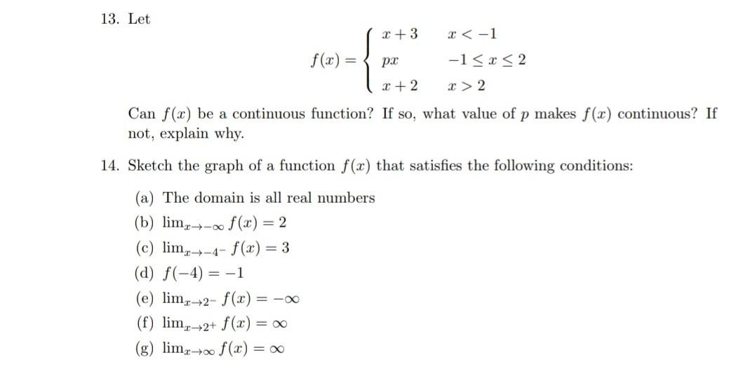 Solved 13. Let F(x)=⎩⎨⎧x+3pxx+2x 2 Can F(x) Be A | Chegg.com