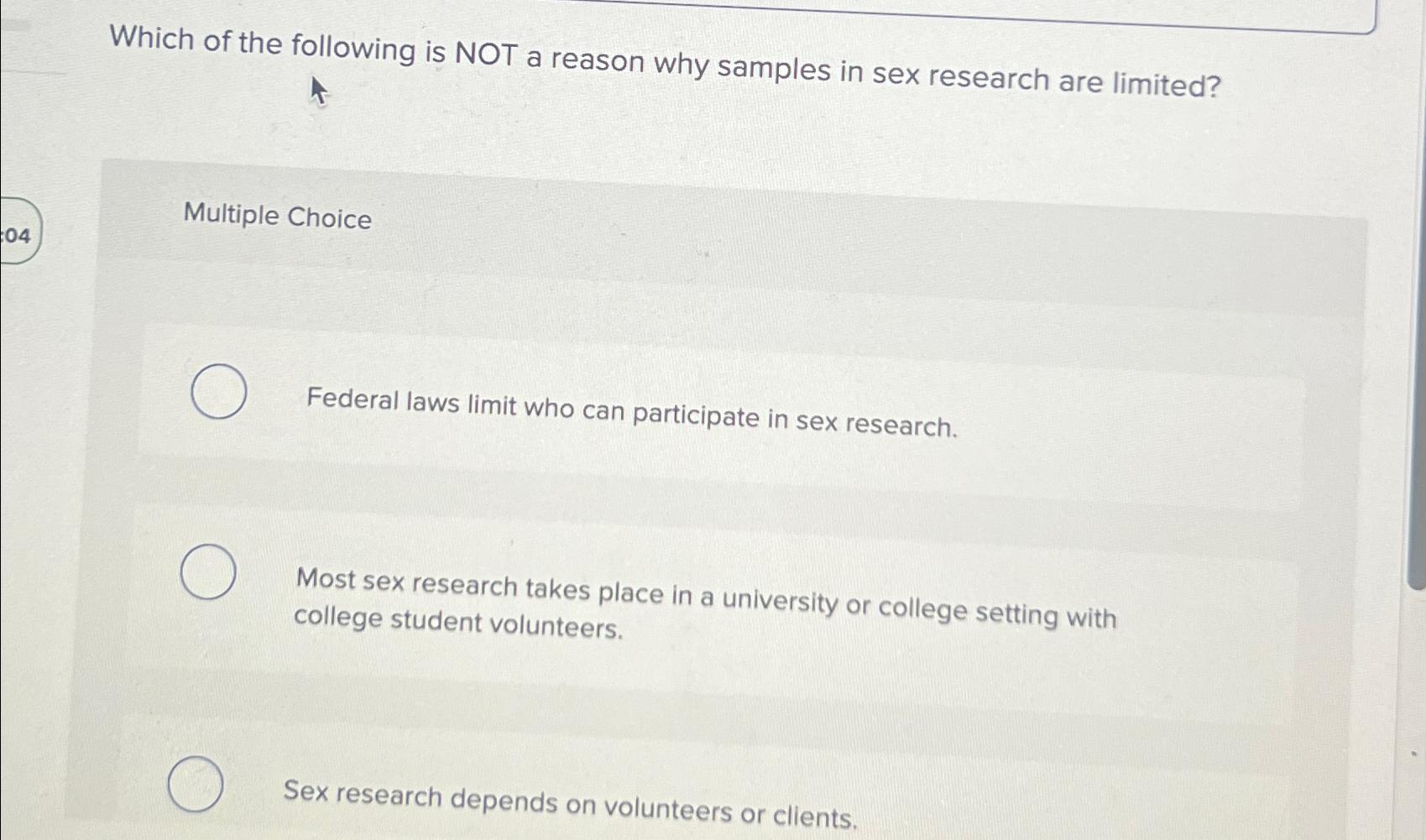 Solved Which of the following is NOT a reason why samples in | Chegg.com