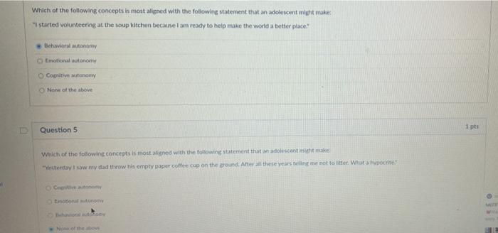 Solved Which of the following concepts is most aligned with | Chegg.com