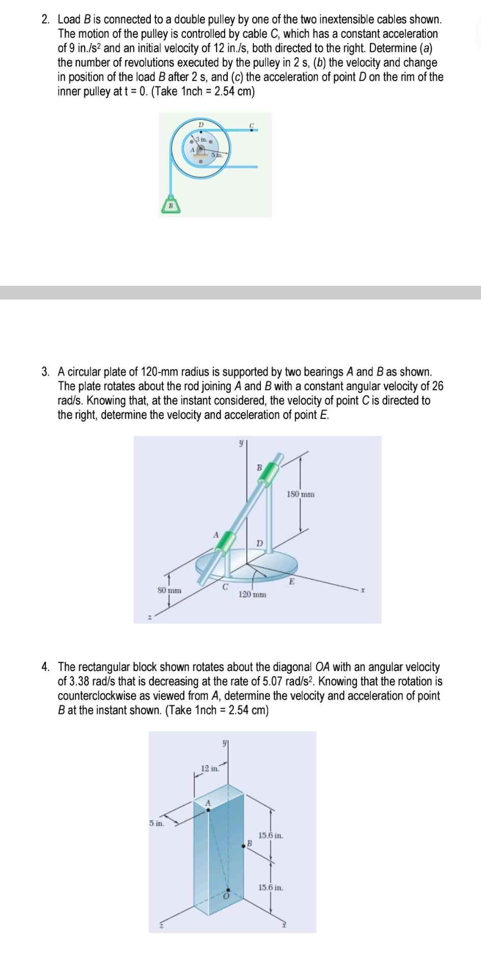 Solved 2. Load B Is Connected To A Double Pulley By One Of | Chegg.com