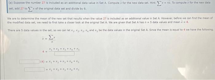 Solved (a) Suppose the number 27 is included as an | Chegg.com