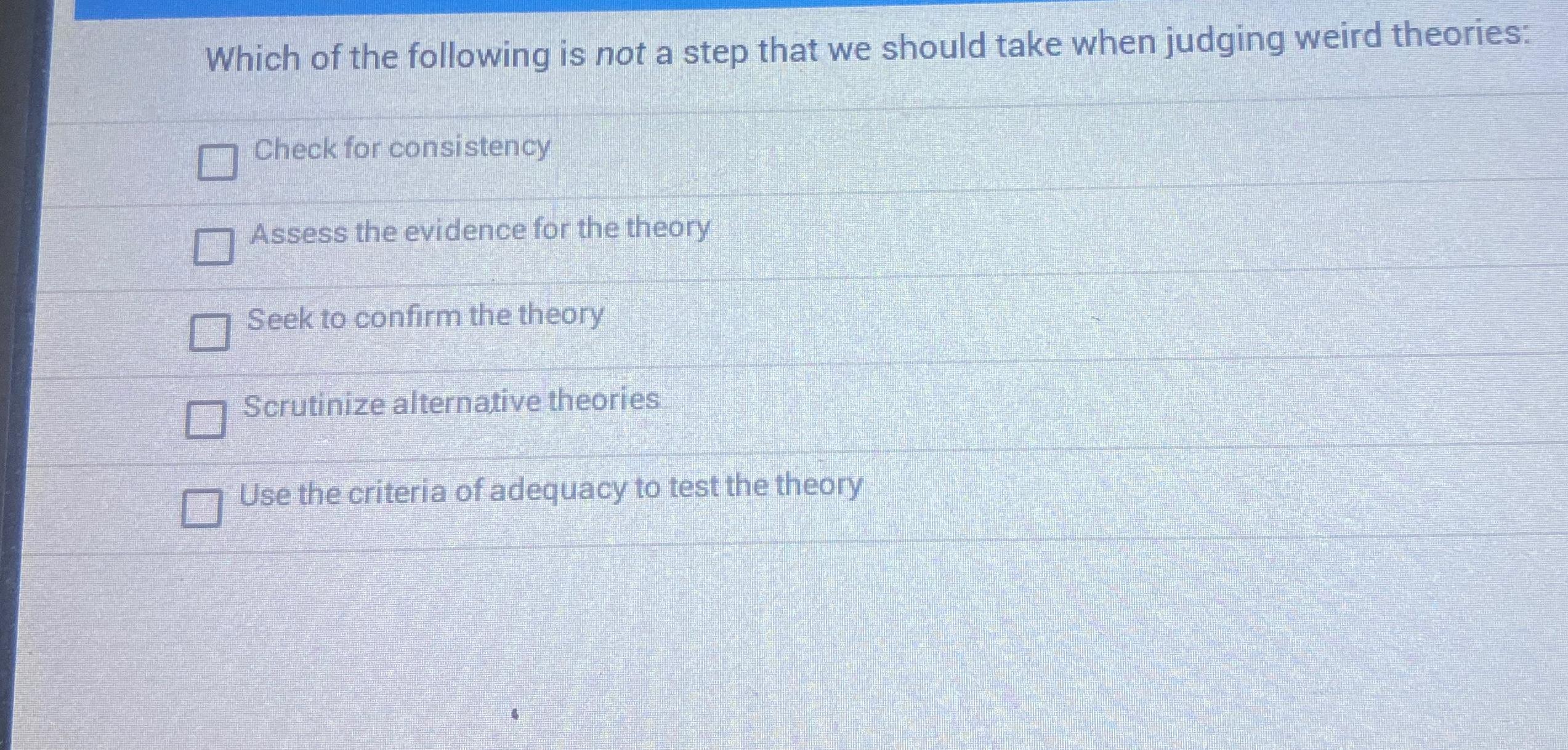 Solved Which of the following is not a step that we should | Chegg.com