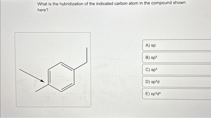 What Is The Hybridization Of The Indicated Carbon 5443