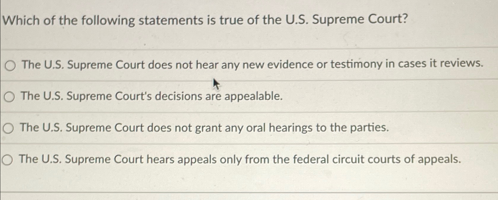 The supreme court only hears cases that pertain to which hot sale of the following