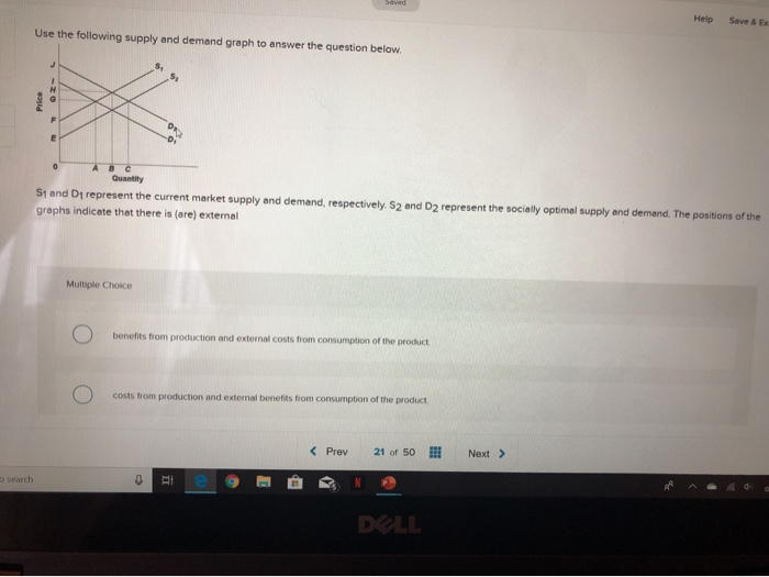 Solved Help Save & Use the following supply and demand graph