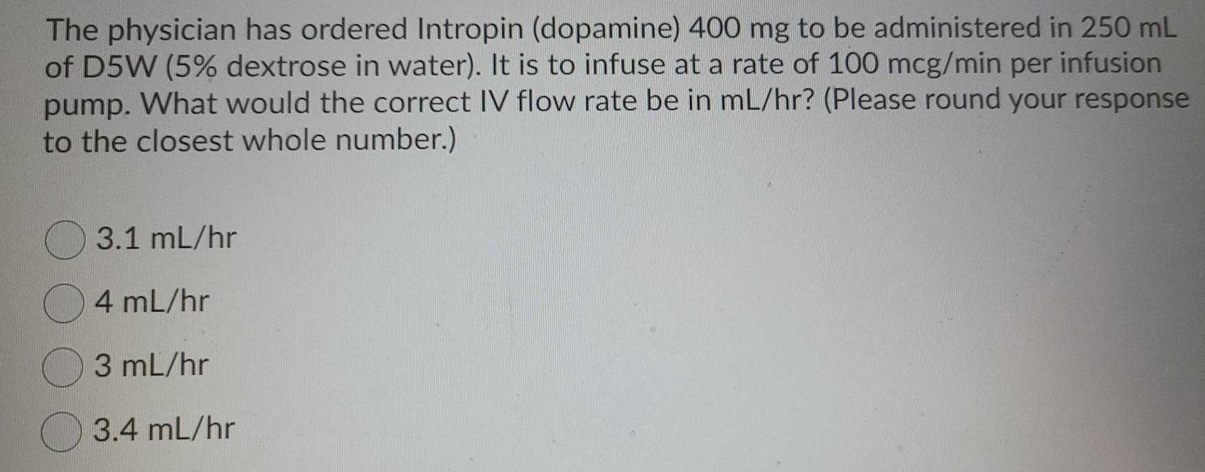 Solved The order is for lidocaine to be administered at a | Chegg.com