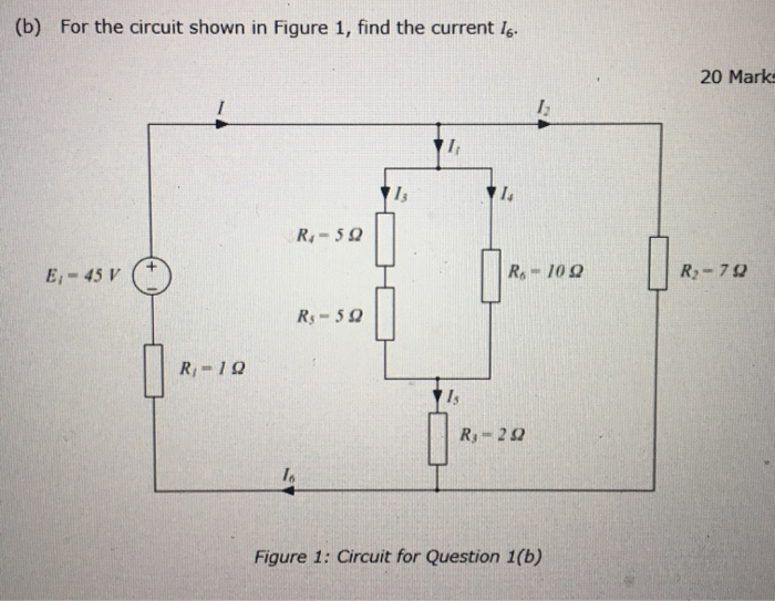 Solved (b) for the circuit shown in Figure 1, find the | Chegg.com