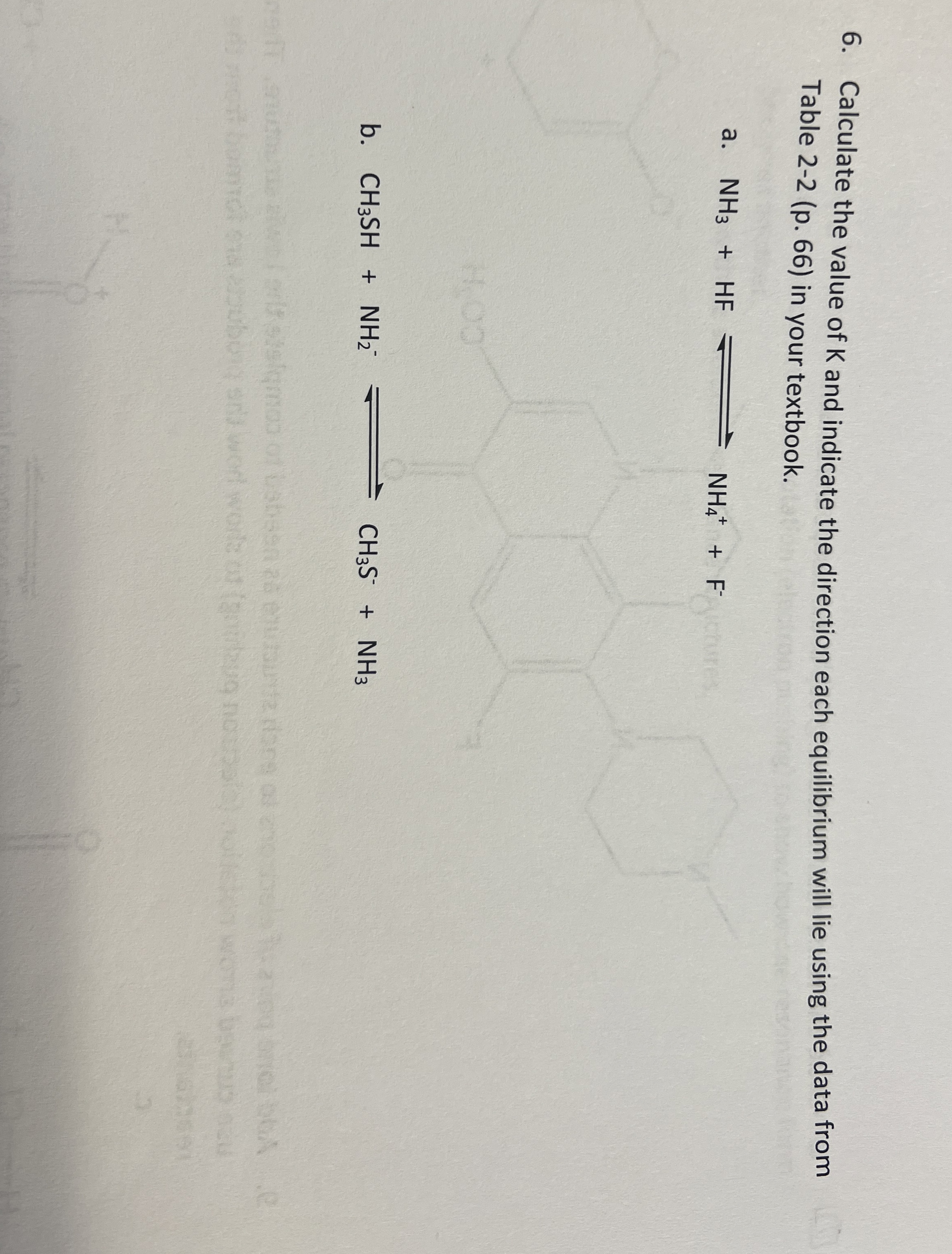 Calculate the value of K ﻿and indicate the direction