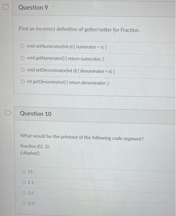 Solved Questions 8 - 12 are based on the following code. | Chegg.com