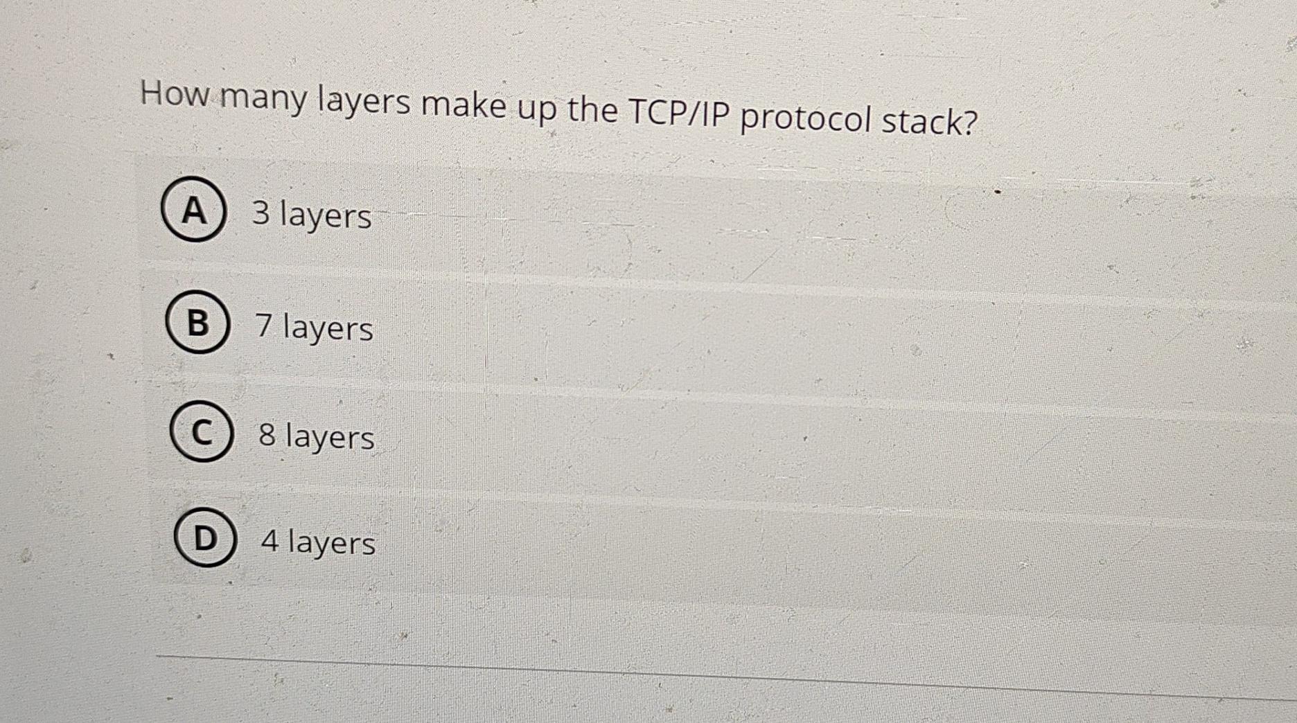 tcp ip protocol contains how many layers