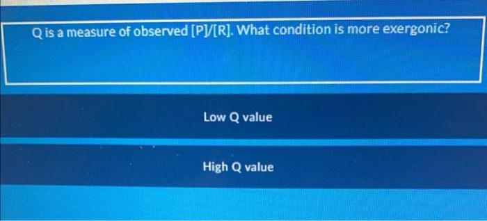 Solved Q is a measure of observed (PV/[R]. What condition is | Chegg.com