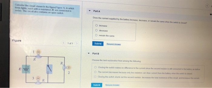 Solved The figure (Figure 1) shows a simplified circuit for | Chegg.com