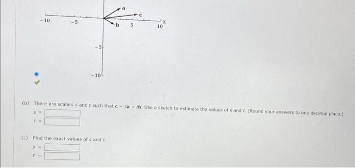 Solved (a) Draw The Vectors A = (3,2), B = (2, -1), And C = | Chegg.com