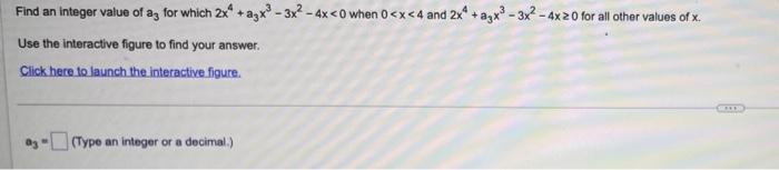 Solved Find an integer value of a3 for which | Chegg.com