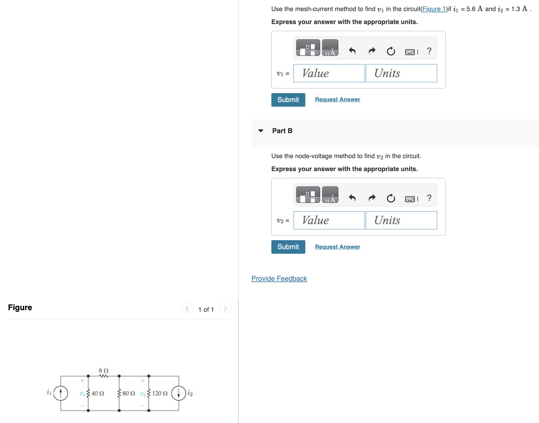 Solved Use The Mesh-current Method To Find V1 ﻿in The | Chegg.com