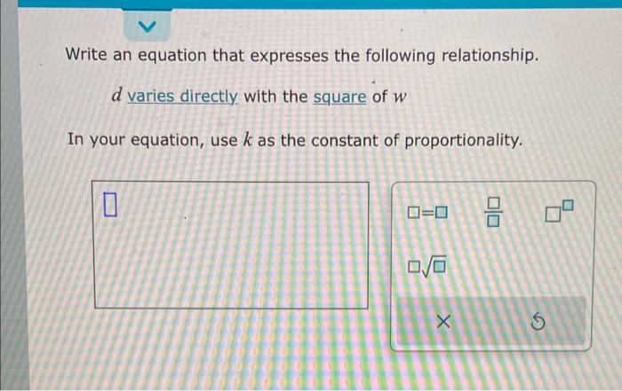 Solved Write an equation that expresses the following | Chegg.com