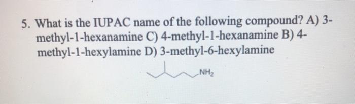 Solved 1. Which Of The Following Amines Are Classified As | Chegg.com