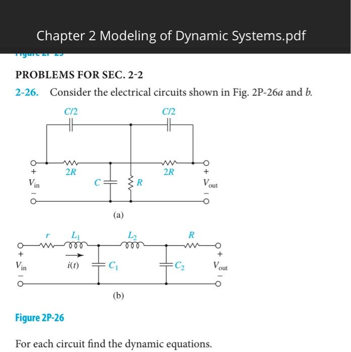 Solved Chapter 2 Modeling of Dynamic Systems.pdf mgur | Chegg.com