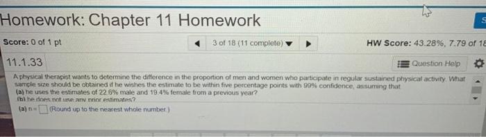 Solved Homework: Chapter 11 Homework S Score: 0 of 1 pt 3 of | Chegg.com