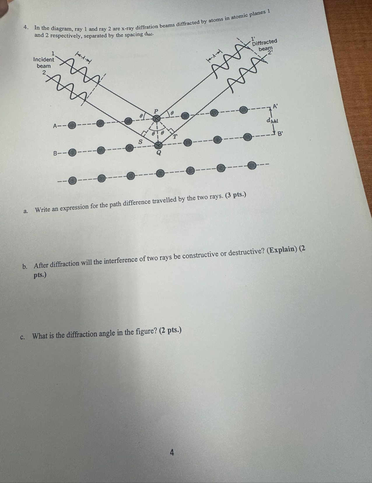 Solved In the diagram, ray 1 ﻿and ray 2 ﻿are x-ray | Chegg.com