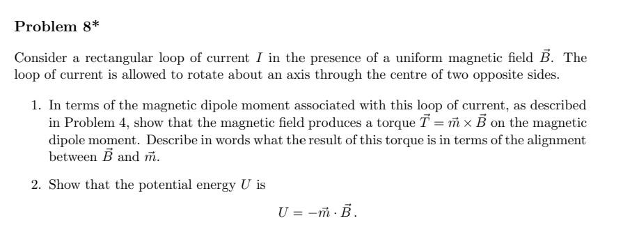 Solved Consider A Rectangular Loop Of Current I In The 6217