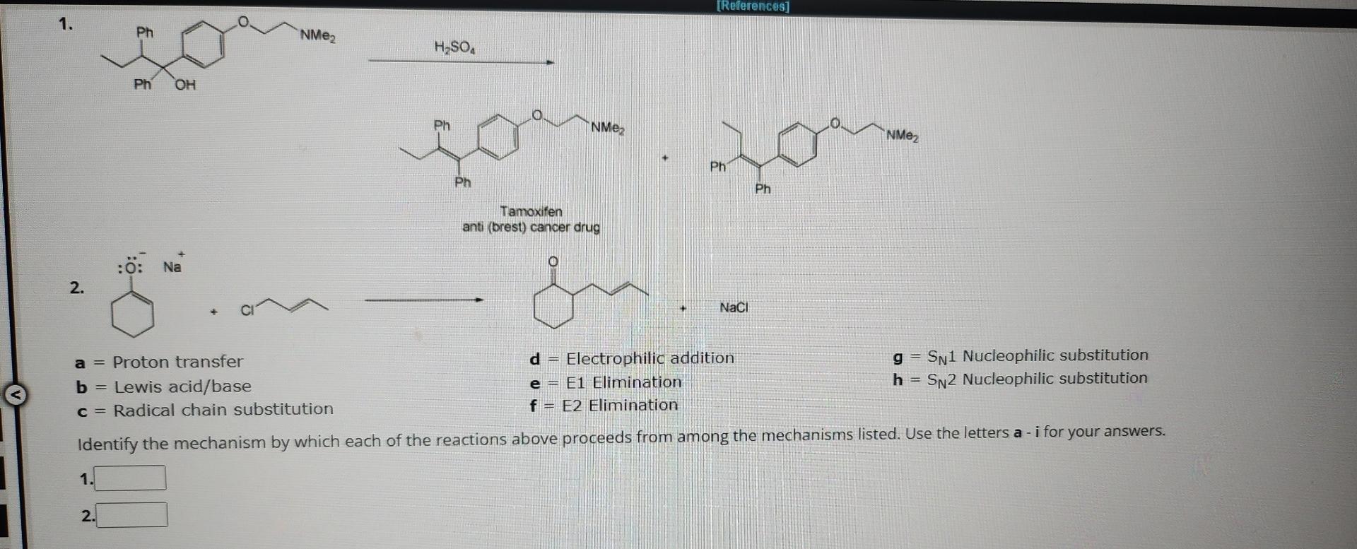 Solved A= ﻿Proton Transferd = ﻿Electrophilic Addition G=SN1 | Chegg.com