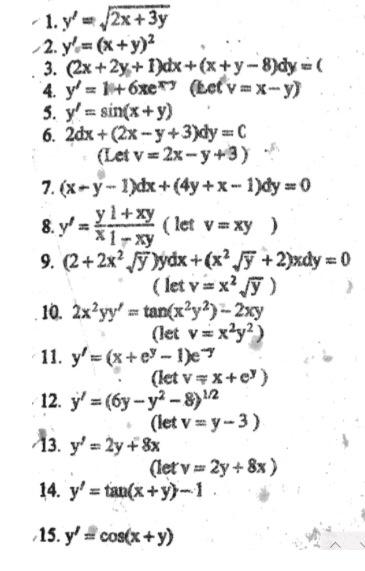 Solved 1 Y 2x 3y 2 Y X Y 2 3 2x 2y 10x X Y Chegg Com