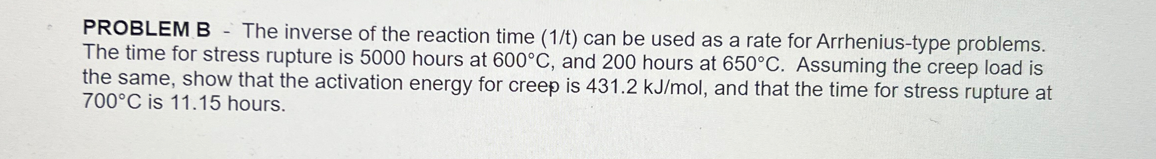 Solved PROBLEM B - ﻿The inverse of the reaction time (1/t) | Chegg.com