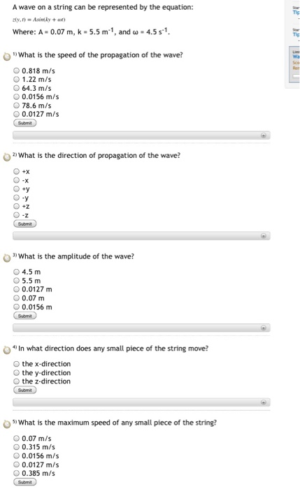 Solved A wave on a string can be represented by the | Chegg.com