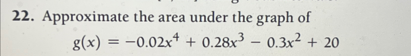 Solved Approximate the area under the graph | Chegg.com