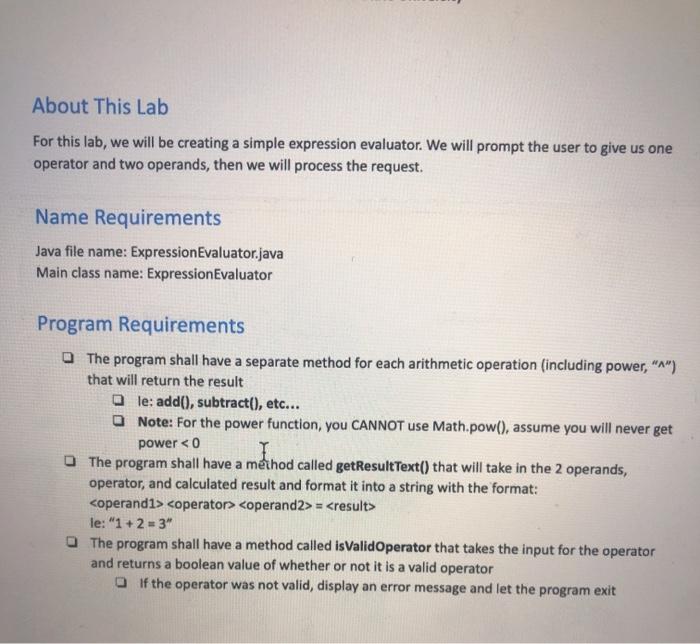 Solved About This Lab For this lab, we will be creating a | Chegg.com