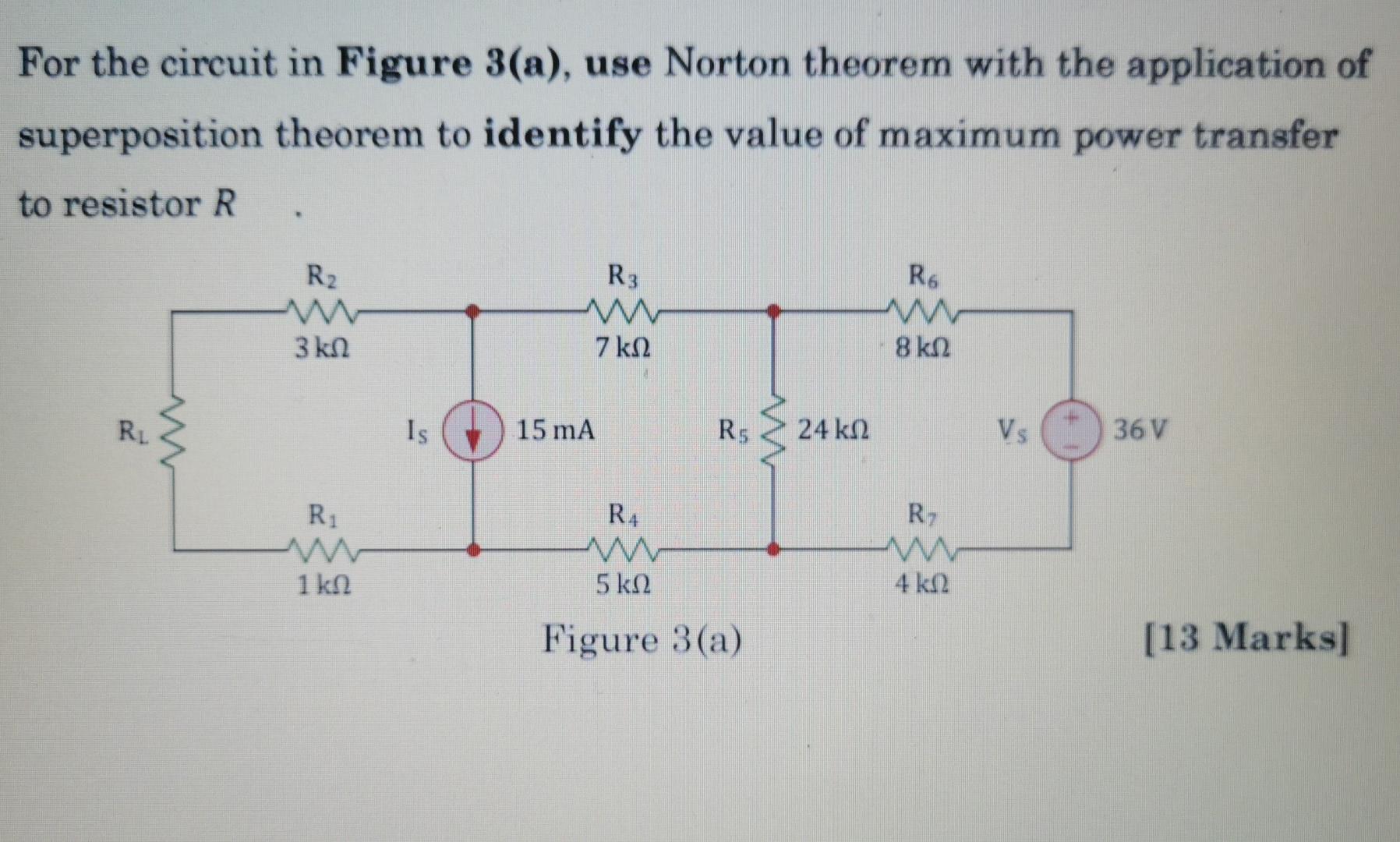 Solved For The Circuit In Figure 3(a), Use Norton Theorem | Chegg.com