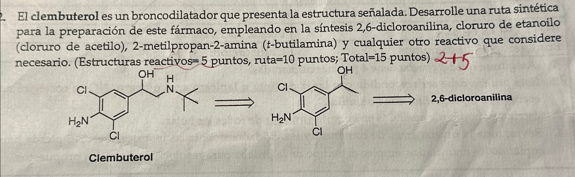 Solved El clembuterol es un broncodilatador que presenta la | Chegg.com