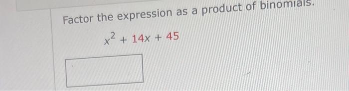 X 2 14x 45