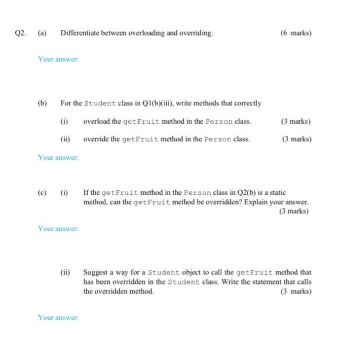 Difference Between Overloading and Overriding in Java